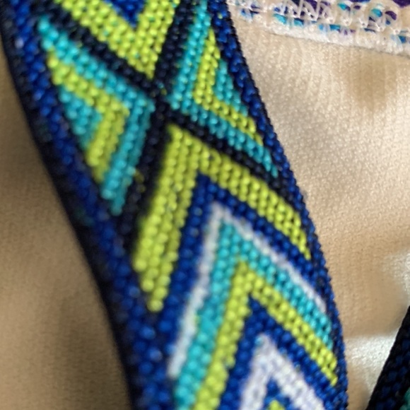 💜5 for $25💜Aztec blue bikini top XL 14/16 - Picture 6 of 9